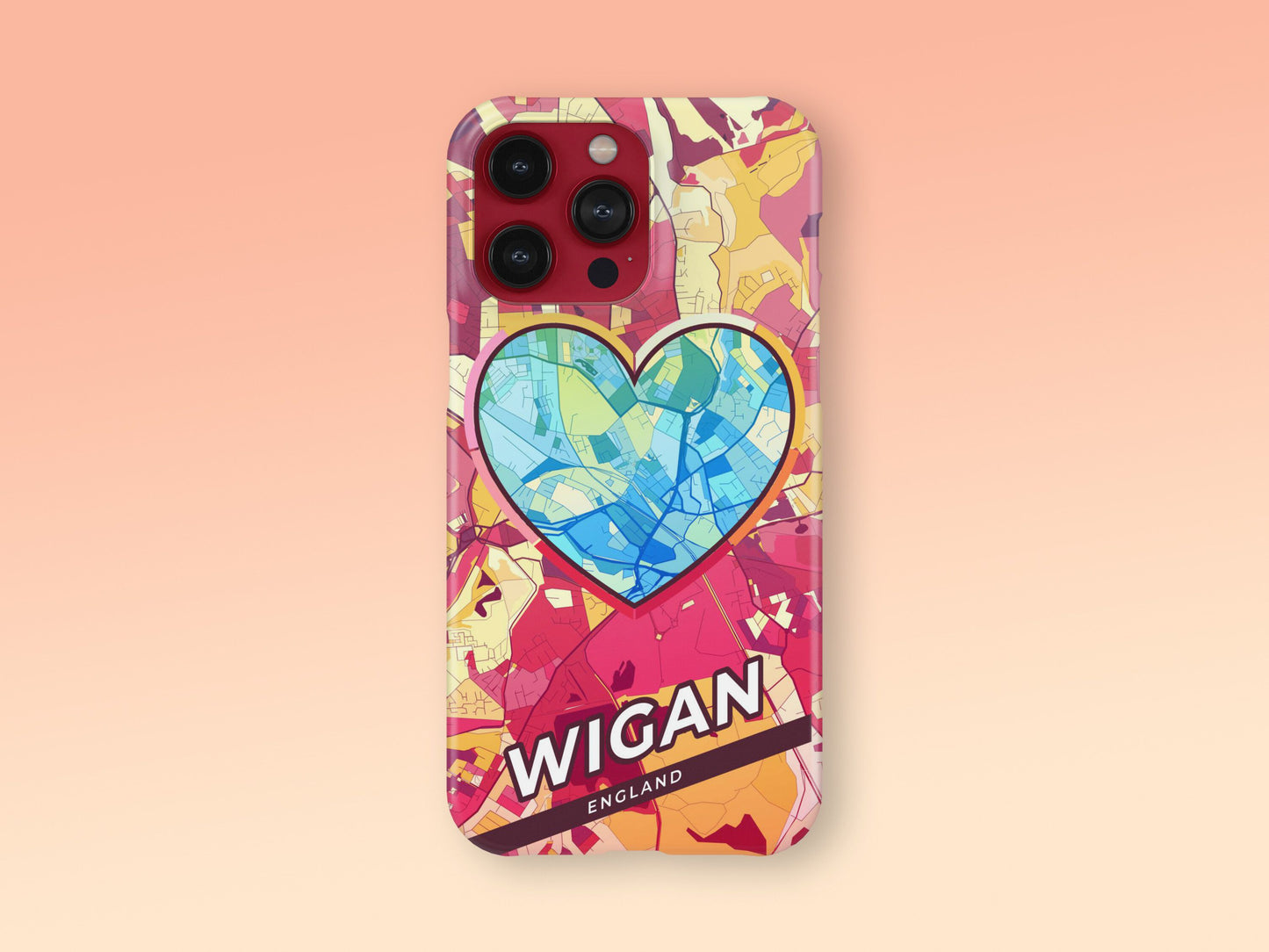 Wigan England slim phone case with colorful icon 2