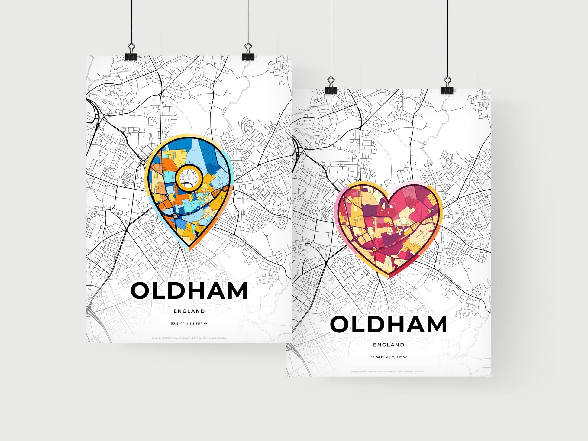 Oldham England art print for couples