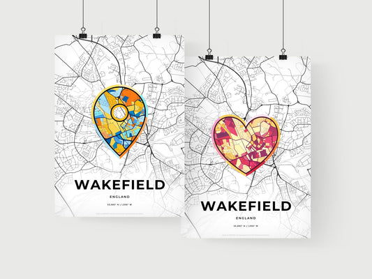Wakefield England art print for couples