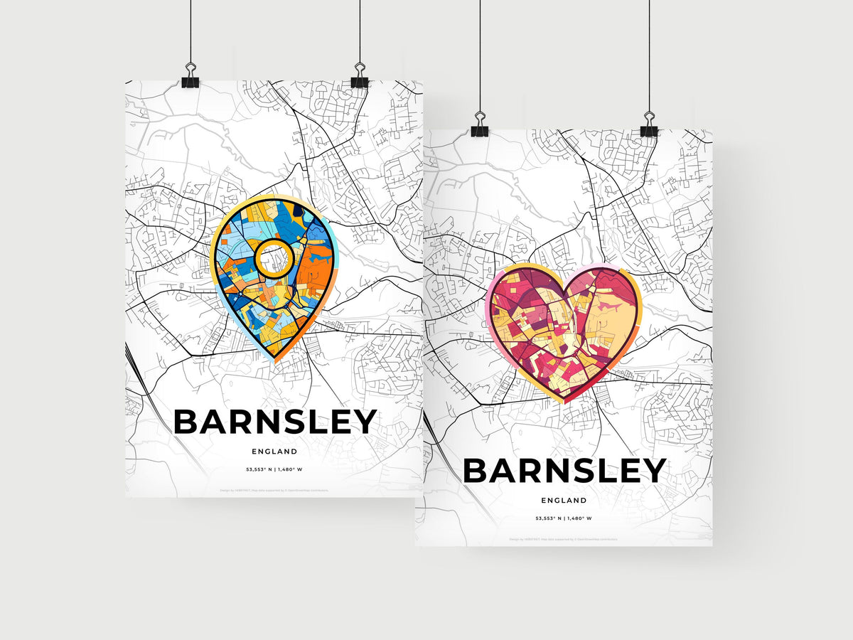 Barnsley England art print for couples