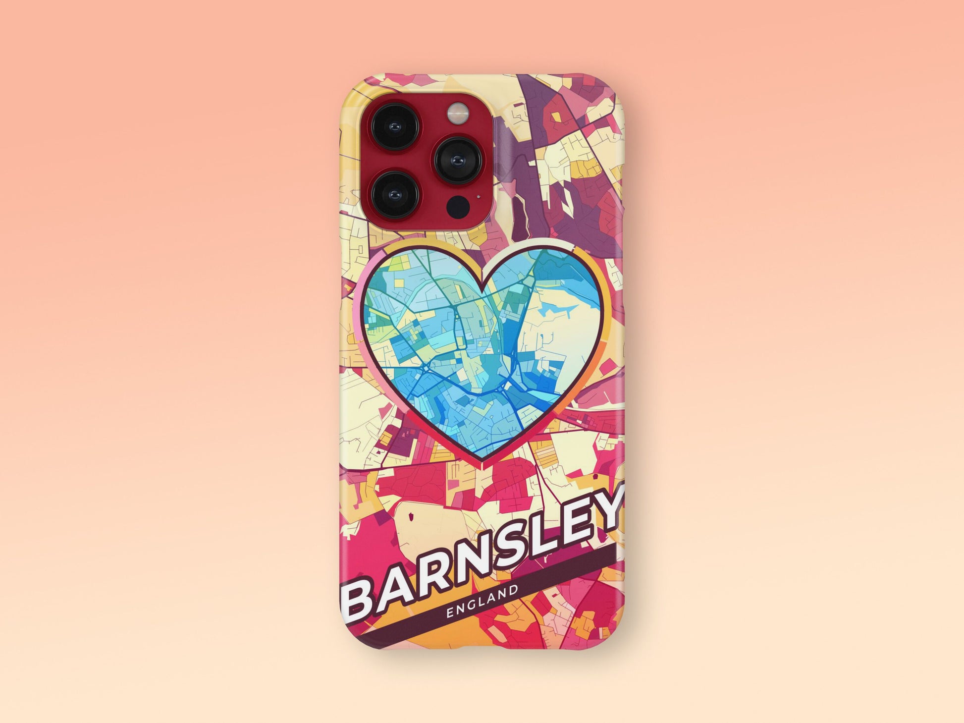Barnsley England slim phone case with colorful icon. Birthday, wedding or housewarming gift. Couple match cases. 2