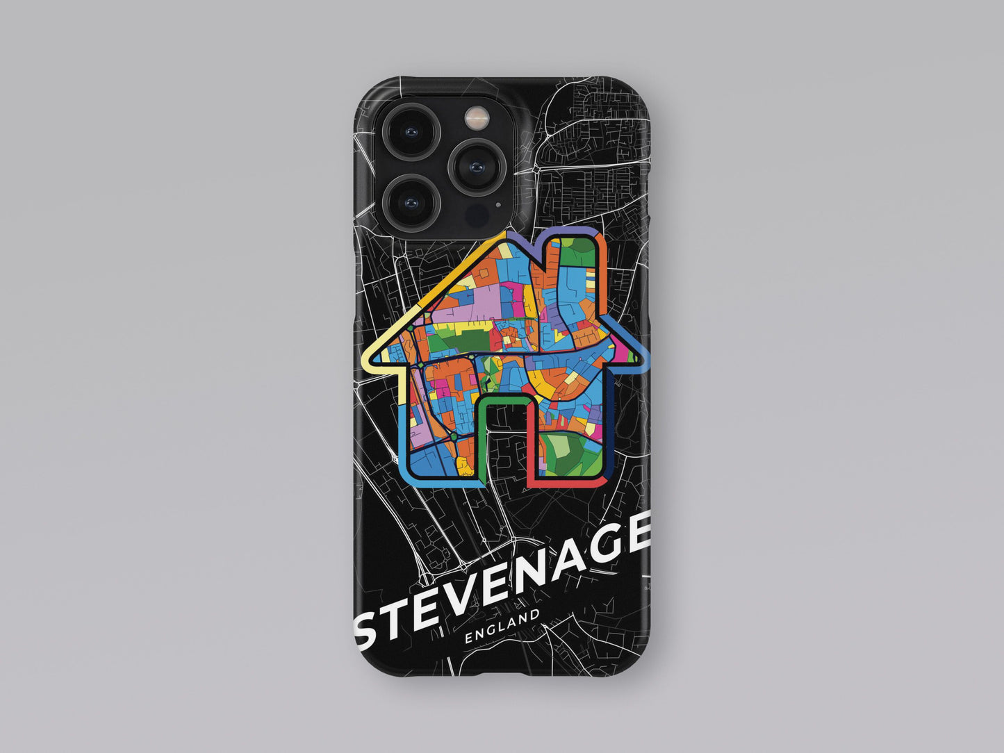 Stevenage England slim phone case with colorful icon 3