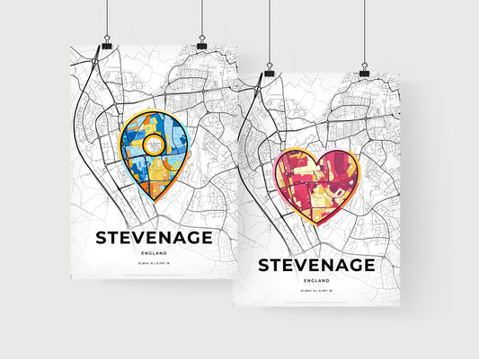 Stevenage England art print for couples