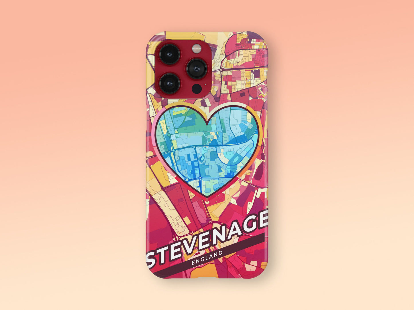 Stevenage England slim phone case with colorful icon 2