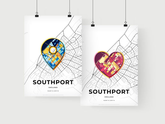 Southport England art print for couples