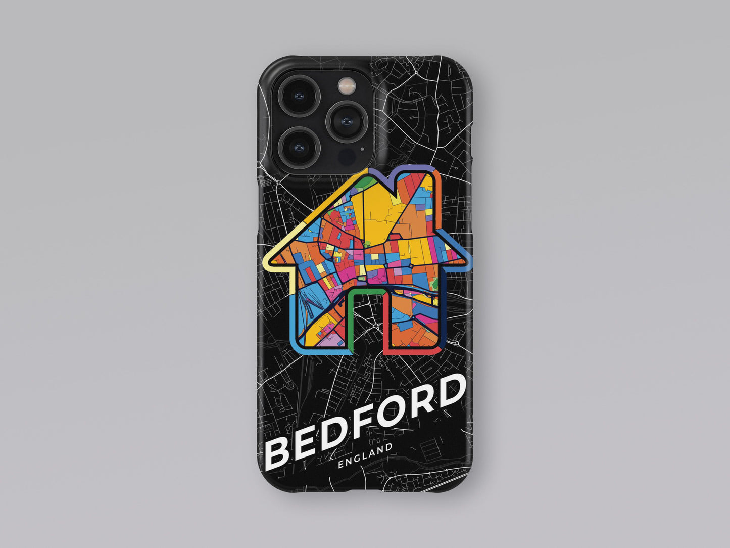 Bedford England slim phone case with colorful icon. Birthday, wedding or housewarming gift. Couple match cases. 3