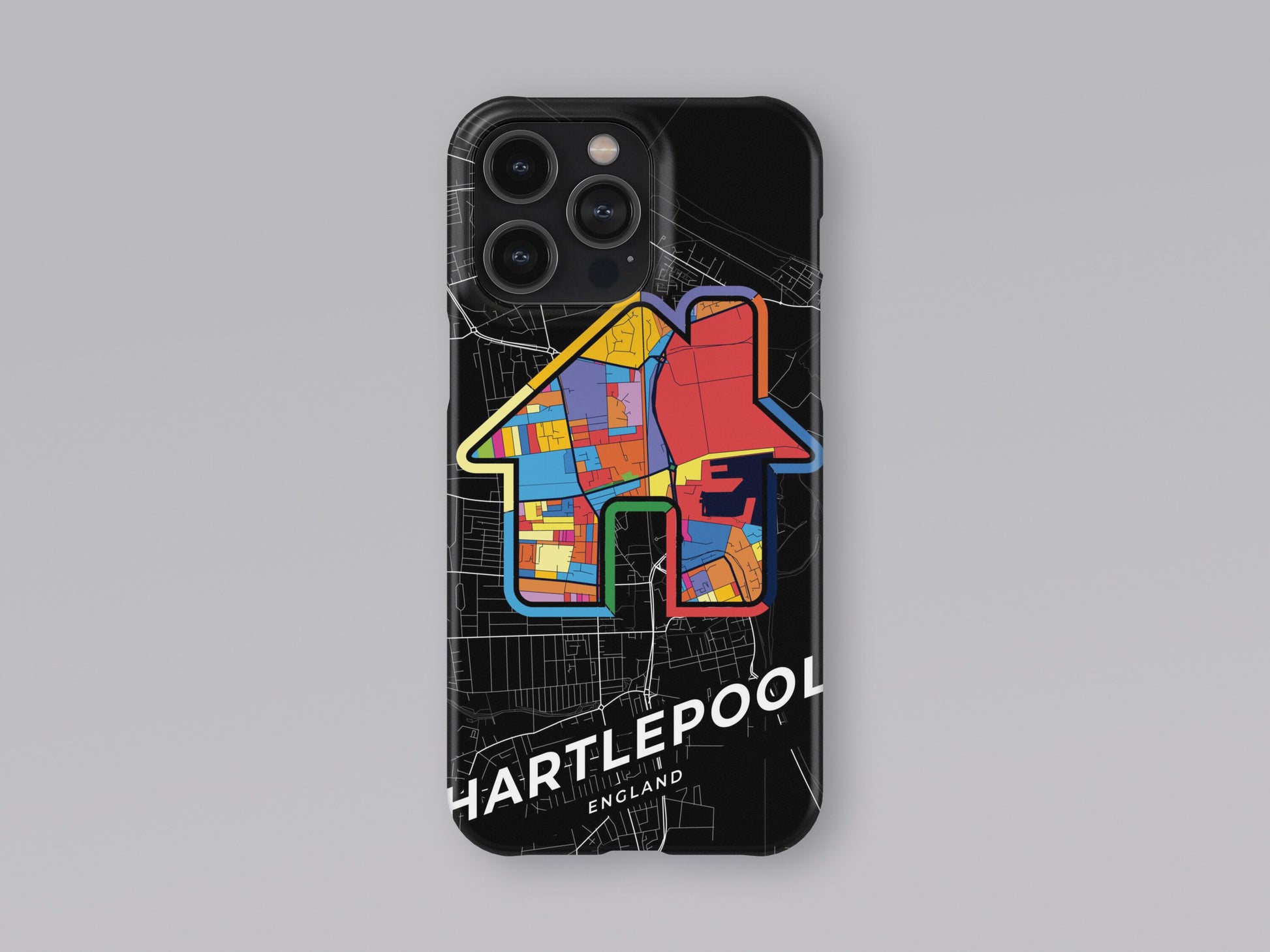 Hartlepool England slim phone case with colorful icon. Birthday, wedding or housewarming gift. Couple match cases. 3