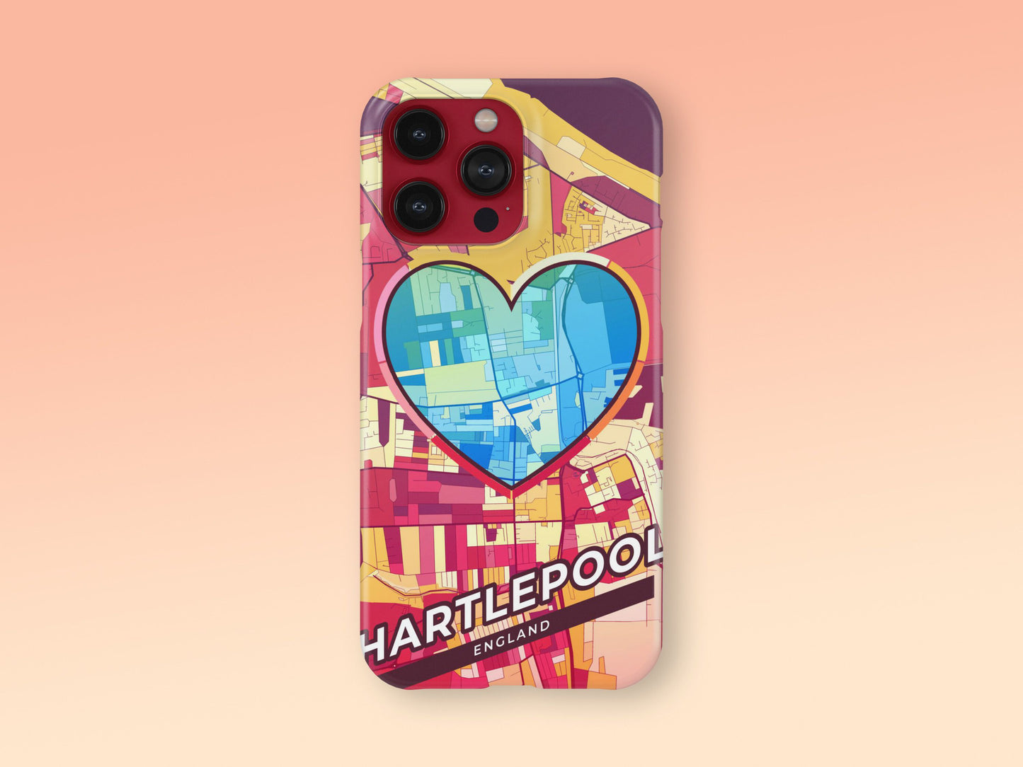 Hartlepool England slim phone case with colorful icon. Birthday, wedding or housewarming gift. Couple match cases. 2