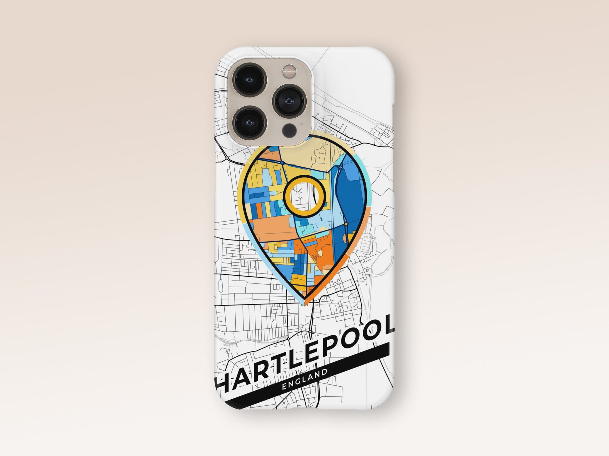 Hartlepool England slim phone case with colorful icon. Birthday, wedding or housewarming gift. Couple match cases. 1