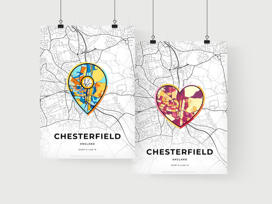 Chesterfield England art print for couples