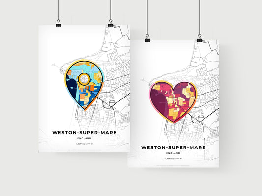 Weston-Super-Mare England art print for couples