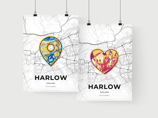 Harlow England art print for couples