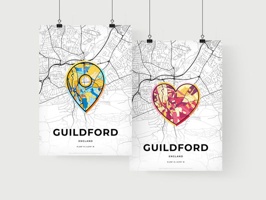 Guildford England art print for couples