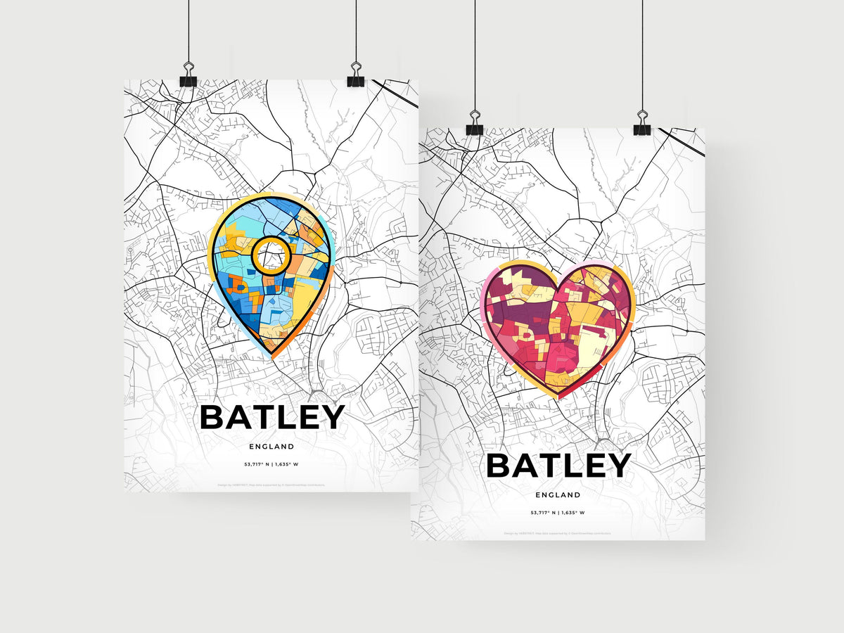 Batley England art print for couples