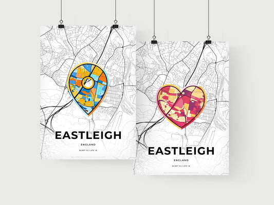 Eastleigh England art print for couples