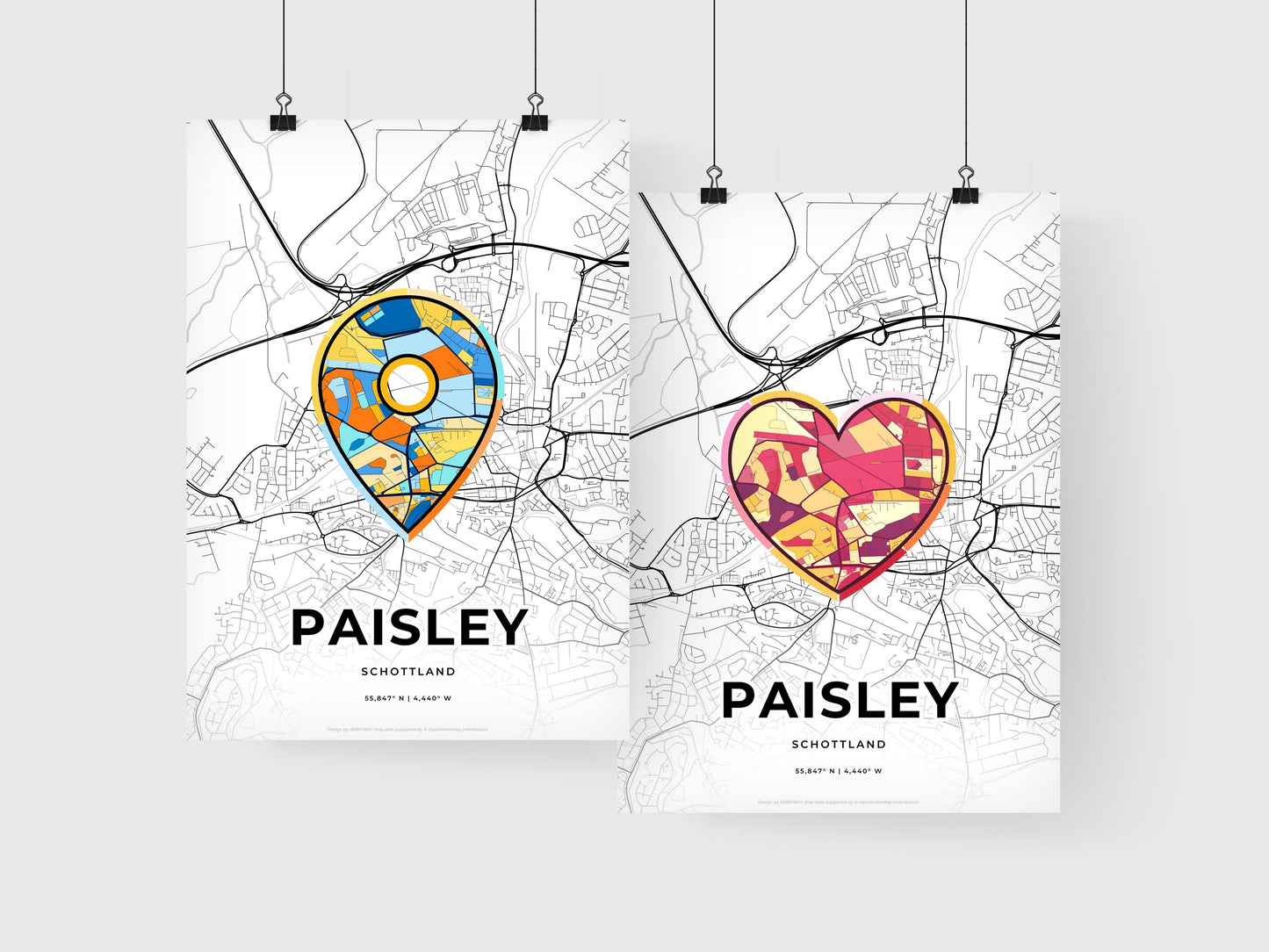 Paisley Scotland art print for couples