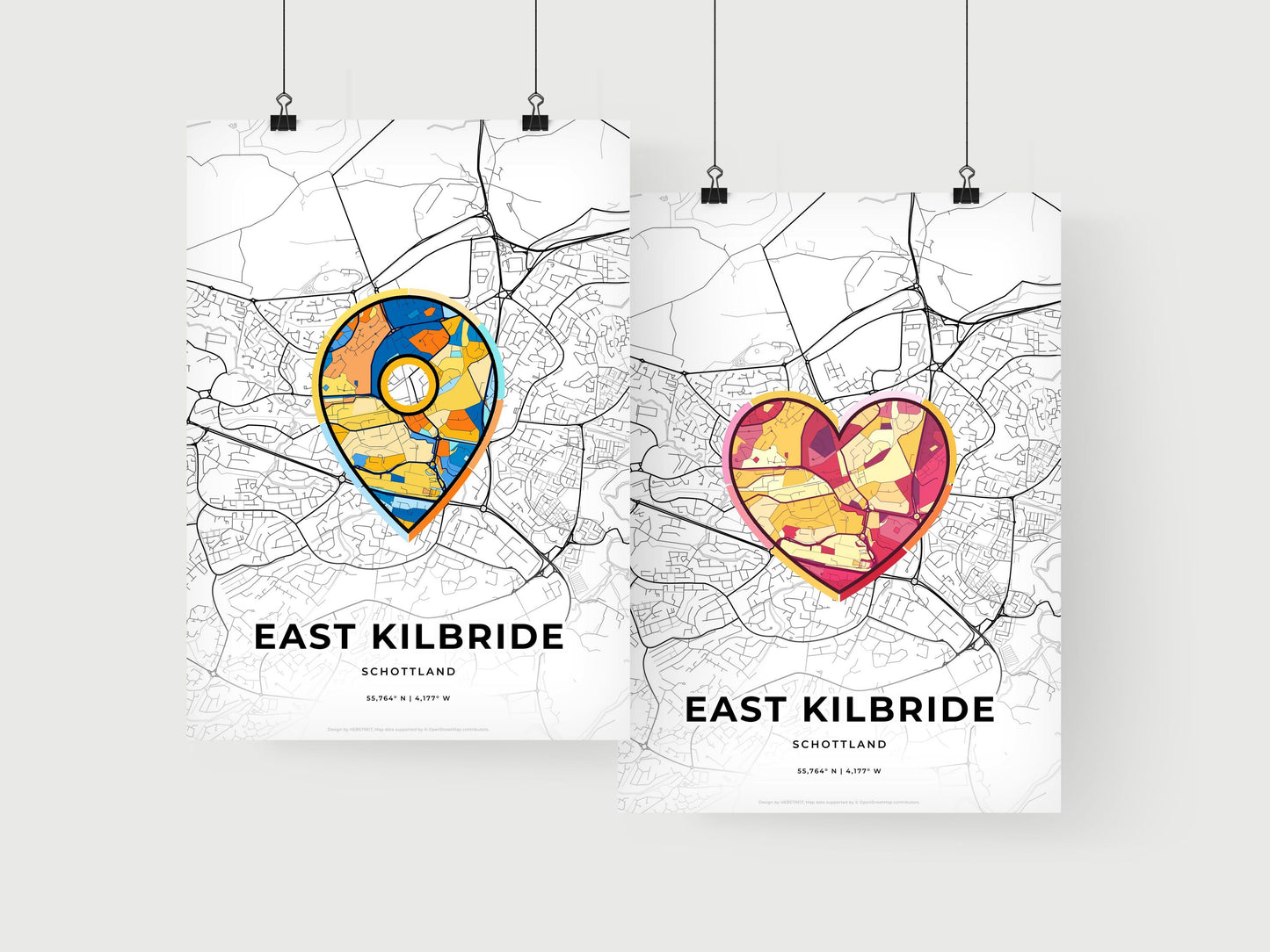 East Kilbride Scotland art print for couples