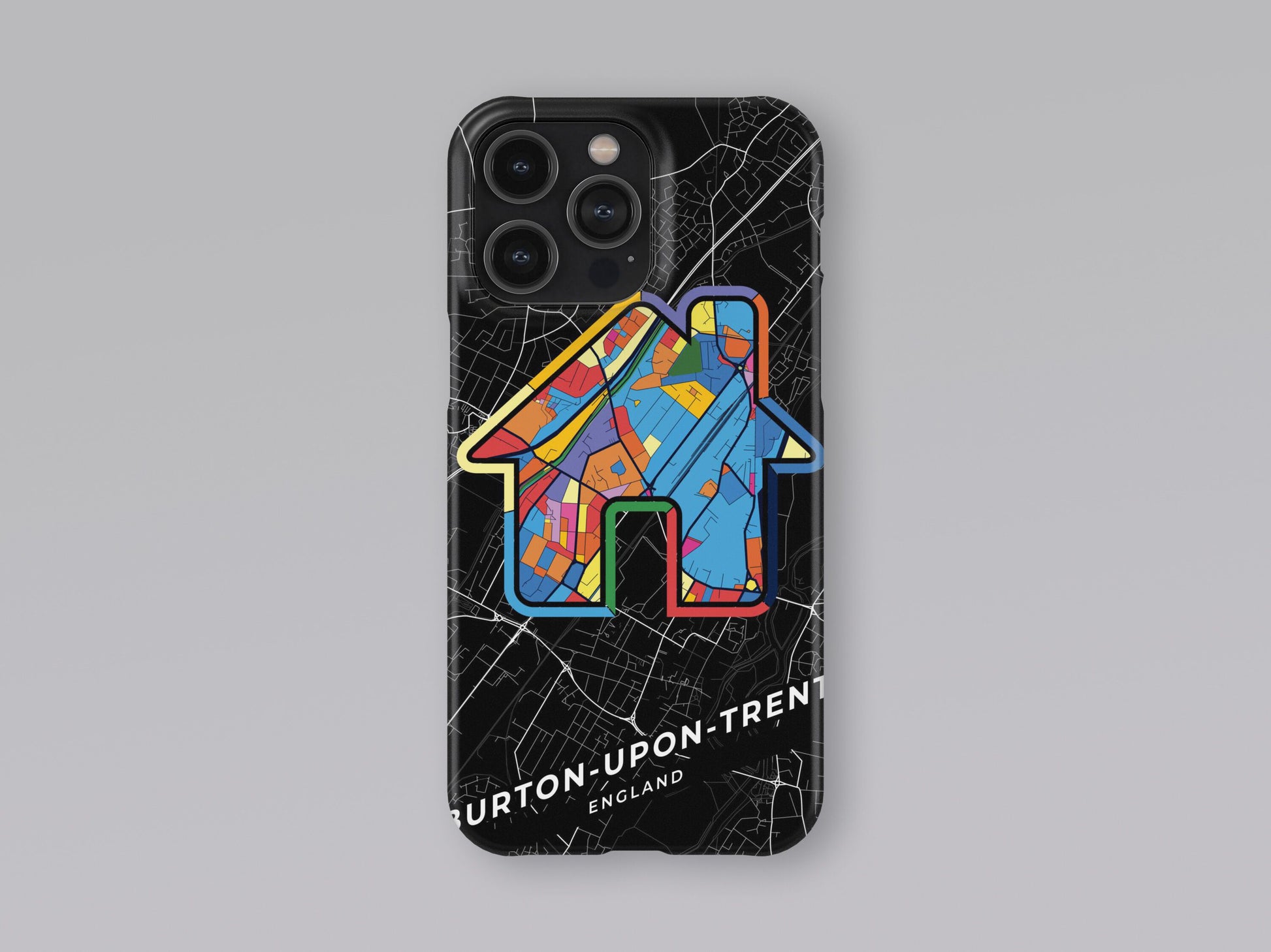Burton-Upon-Trent England slim phone case with colorful icon. Birthday, wedding or housewarming gift. Couple match cases. 3