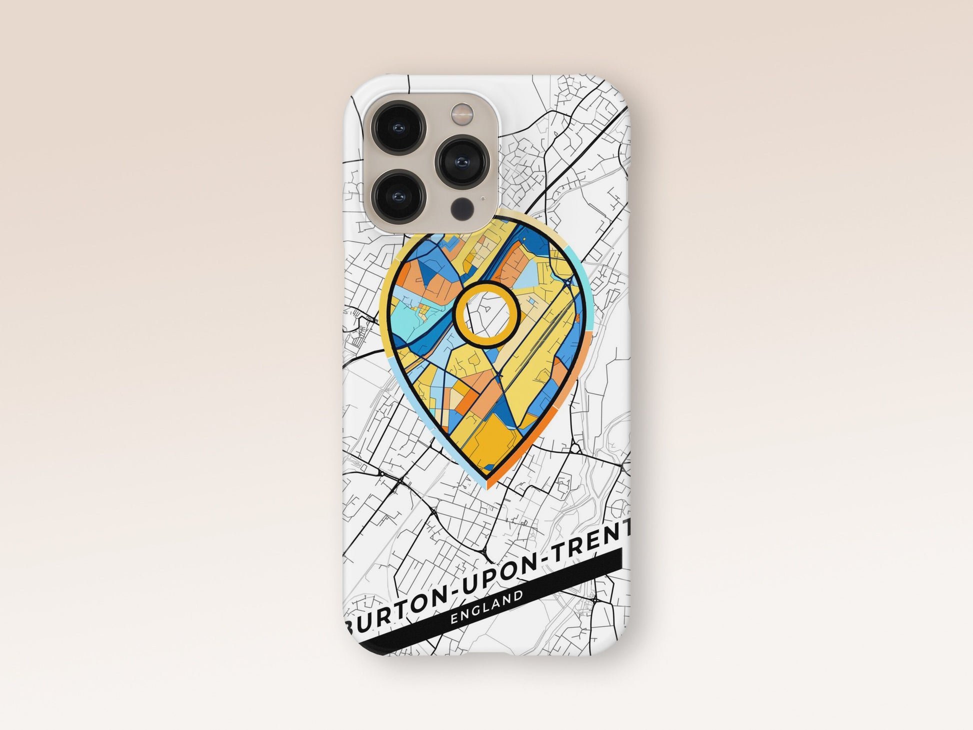 Burton-Upon-Trent England slim phone case with colorful icon. Birthday, wedding or housewarming gift. Couple match cases. 1