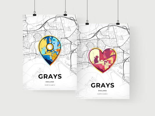 Grays England art print for couples