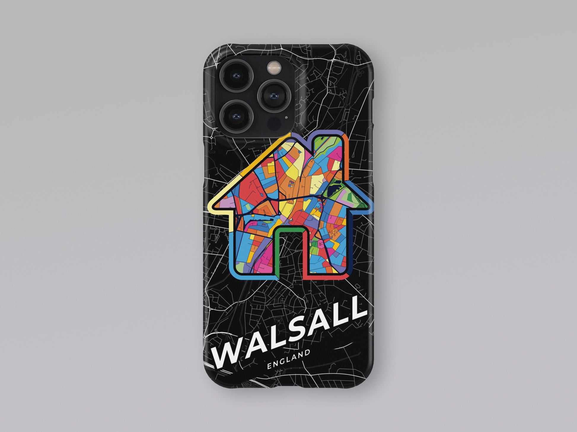 Walsall England slim phone case with colorful icon 3