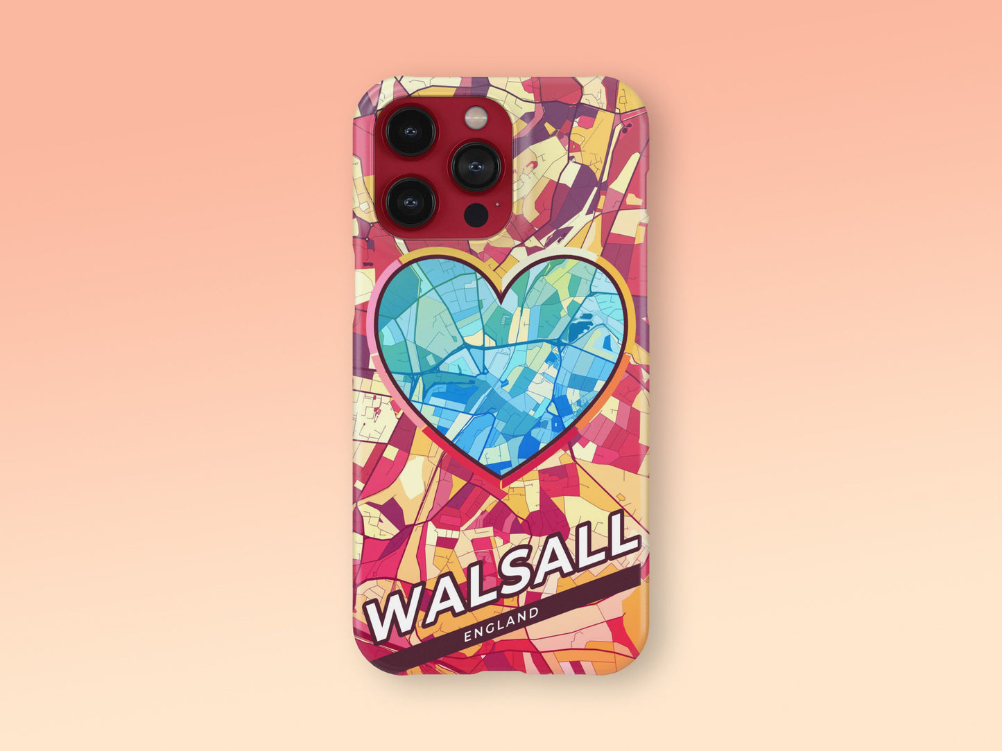 Walsall England slim phone case with colorful icon 2