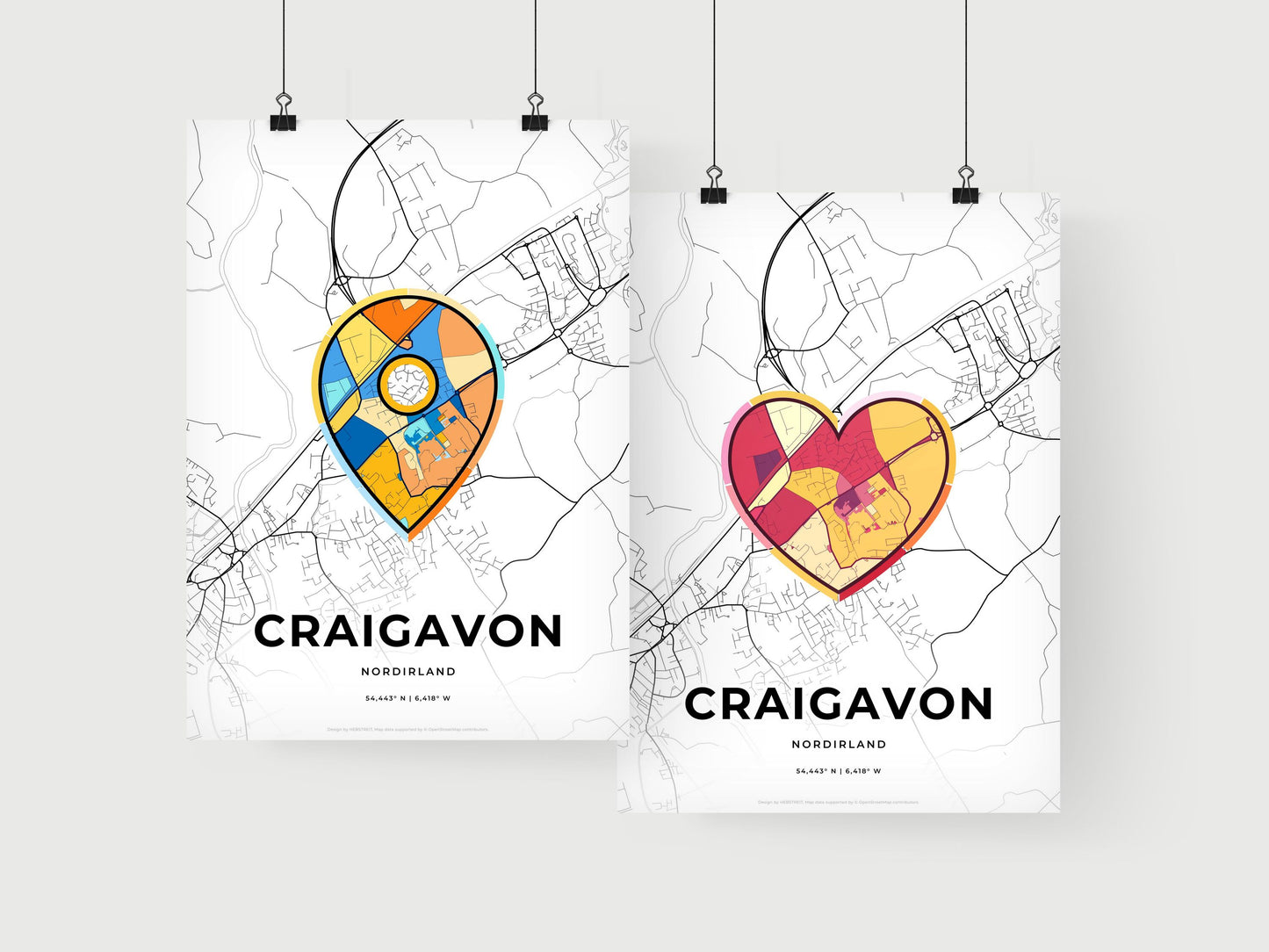 Craigavon Northern Ireland art print for couples