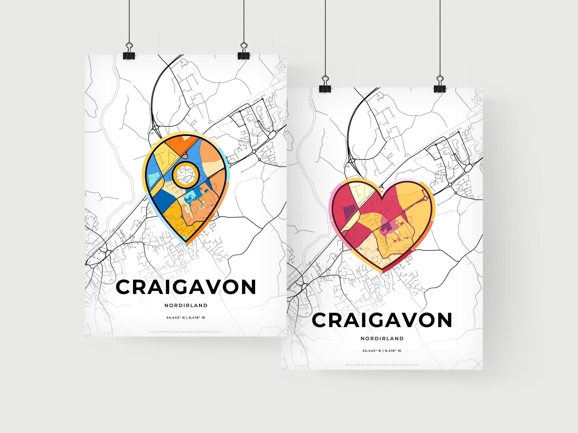 Craigavon Northern Ireland art print for couples