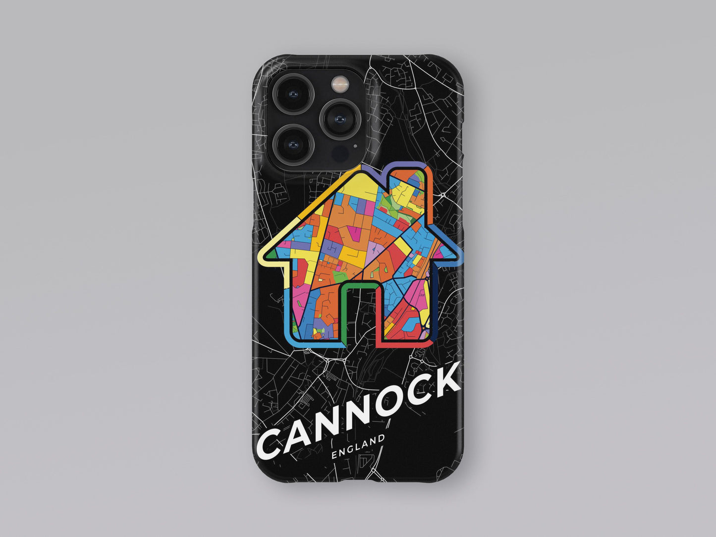 Cannock England slim phone case with colorful icon. Birthday, wedding or housewarming gift. Couple match cases. 3