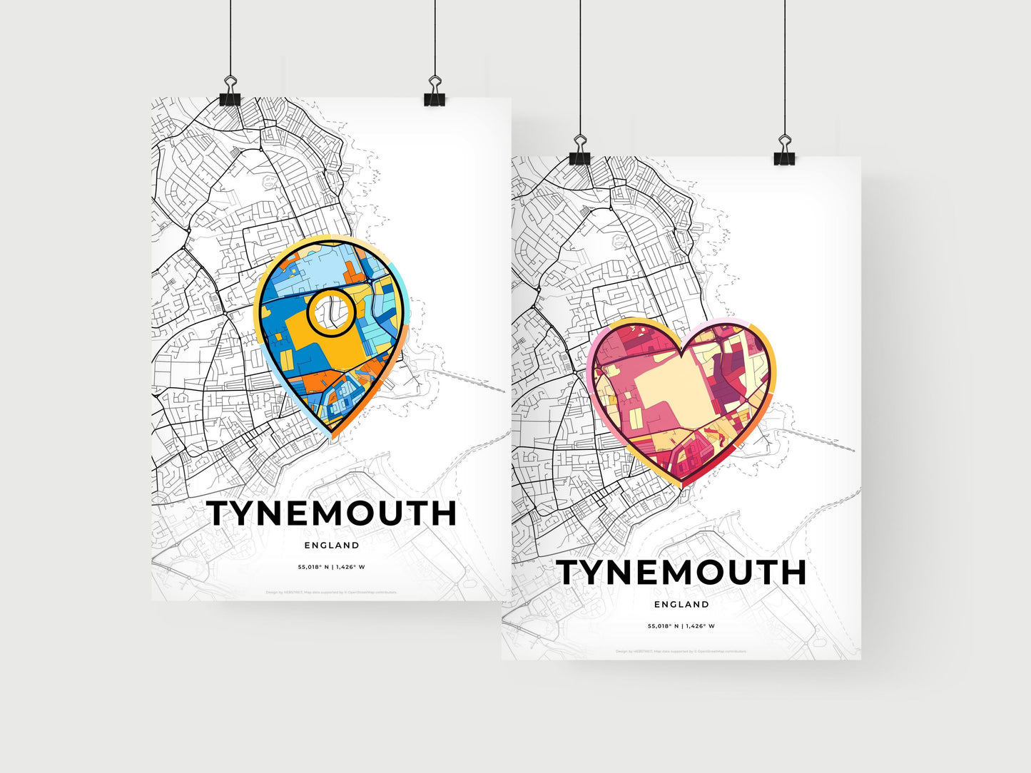 Tynemouth England art print for couples