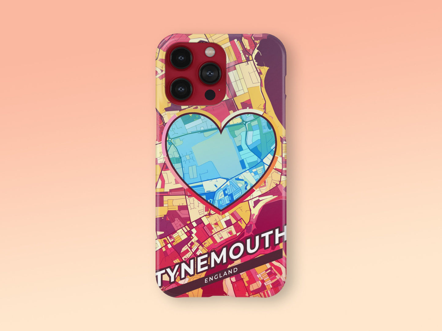 Tynemouth England slim phone case with colorful icon 2