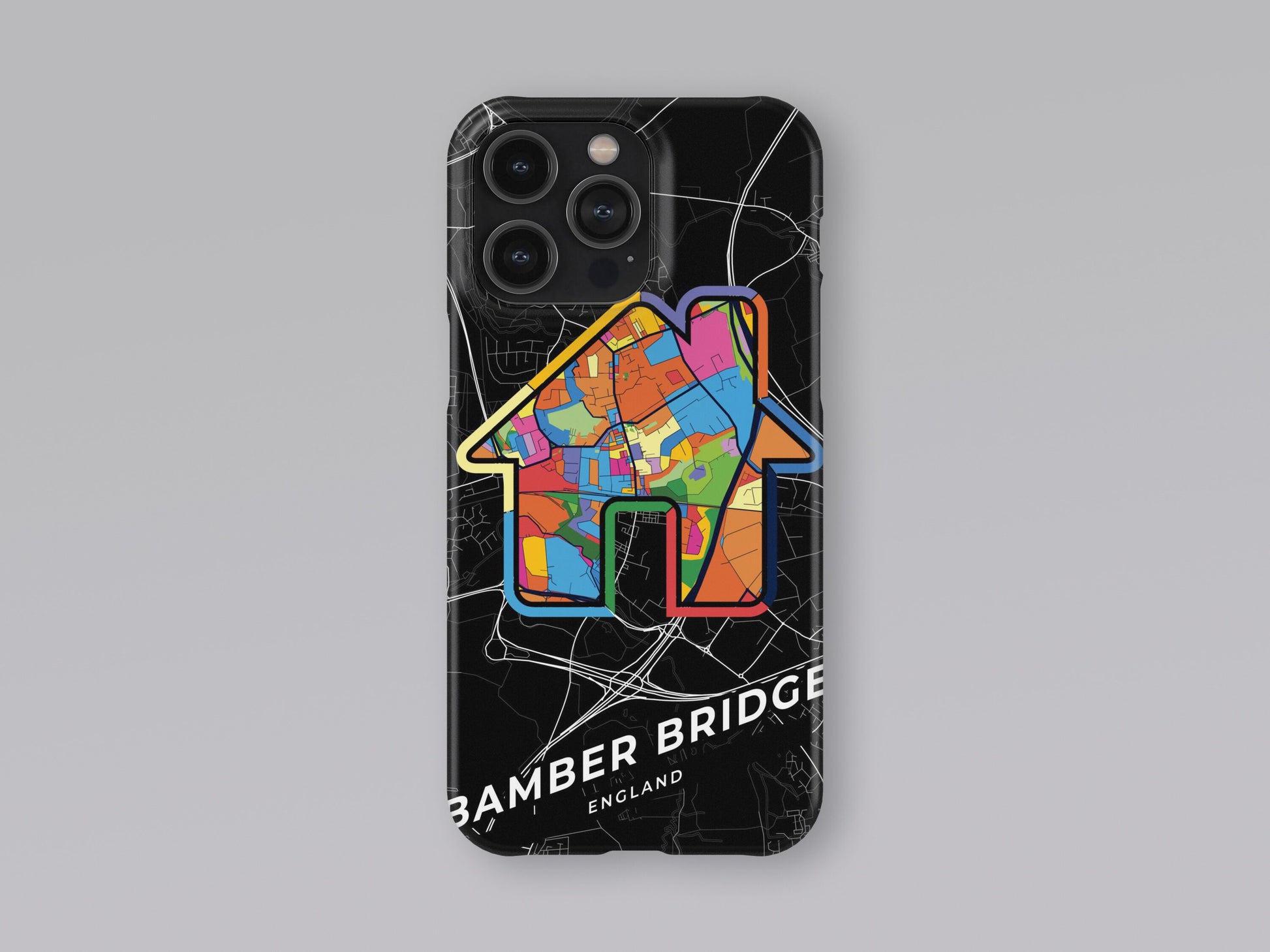 Bamber Bridge England slim phone case with colorful icon. Birthday, wedding or housewarming gift. Couple match cases. 3
