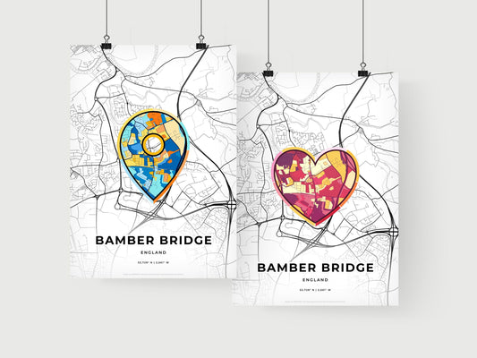 Bamber Bridge England art print for couples