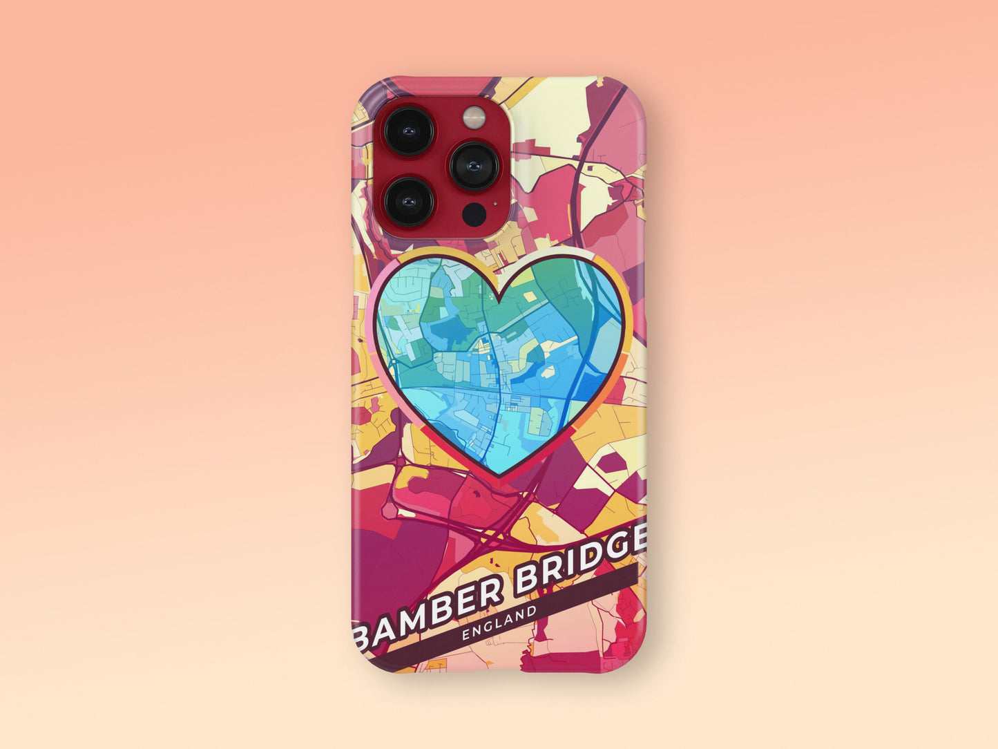 Bamber Bridge England slim phone case with colorful icon. Birthday, wedding or housewarming gift. Couple match cases. 2