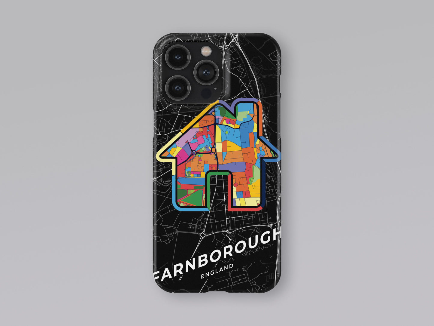 Farnborough England slim phone case with colorful icon. Birthday, wedding or housewarming gift. Couple match cases. 3