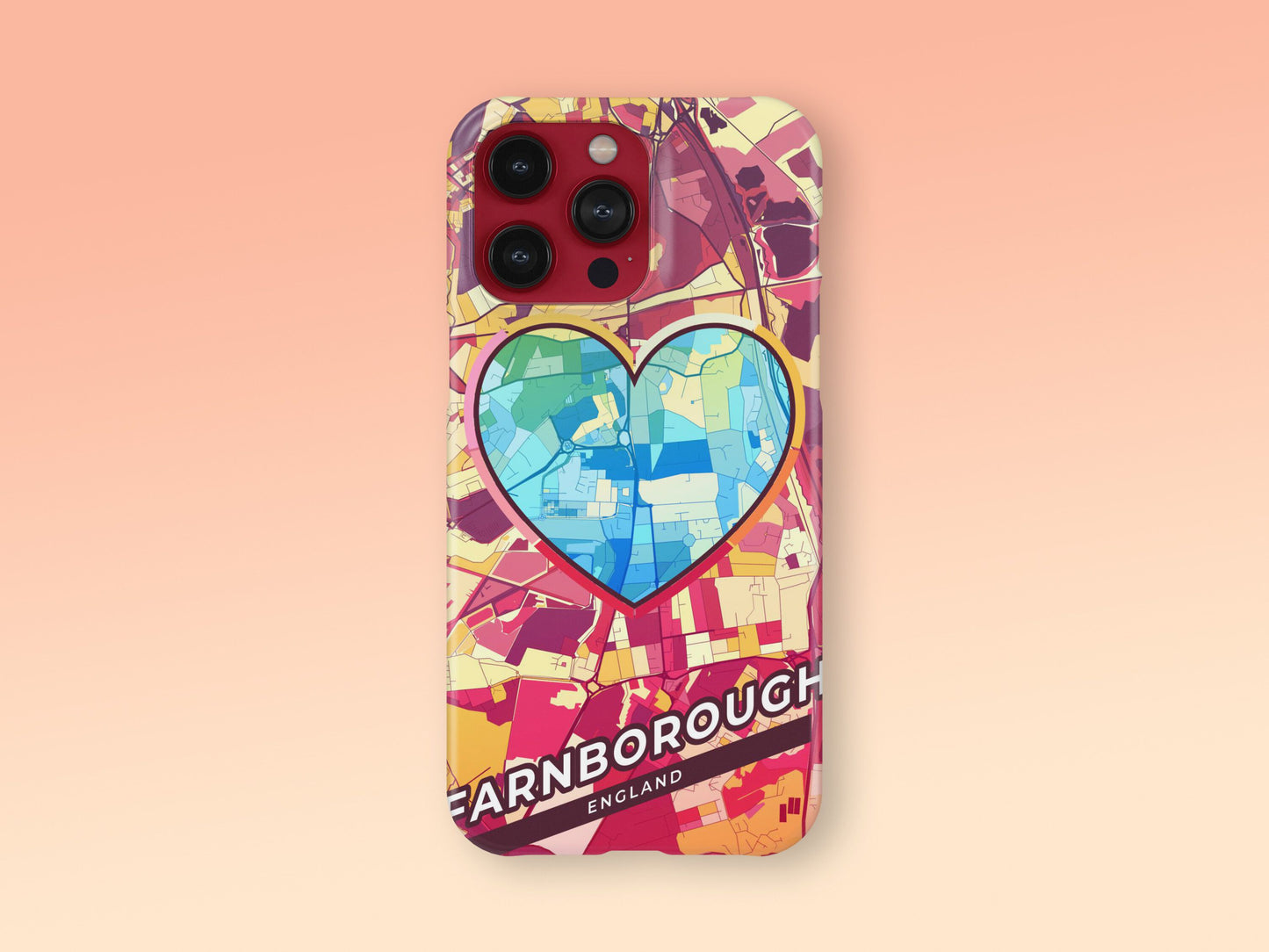 Farnborough England slim phone case with colorful icon. Birthday, wedding or housewarming gift. Couple match cases. 2
