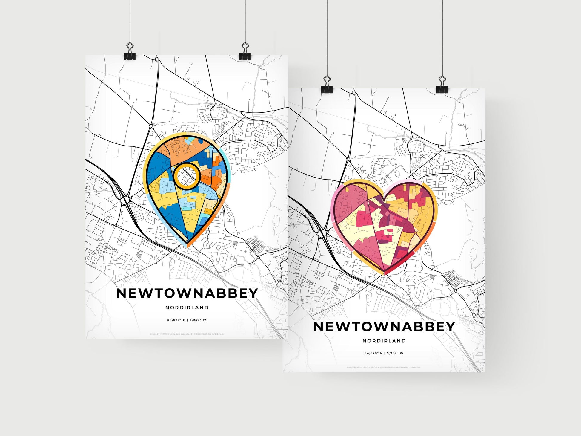 Newtownabbey Northern Ireland art print for couples