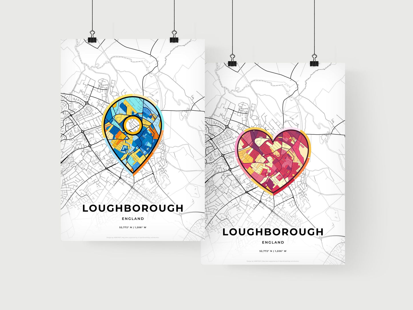 Loughborough England art print for couples