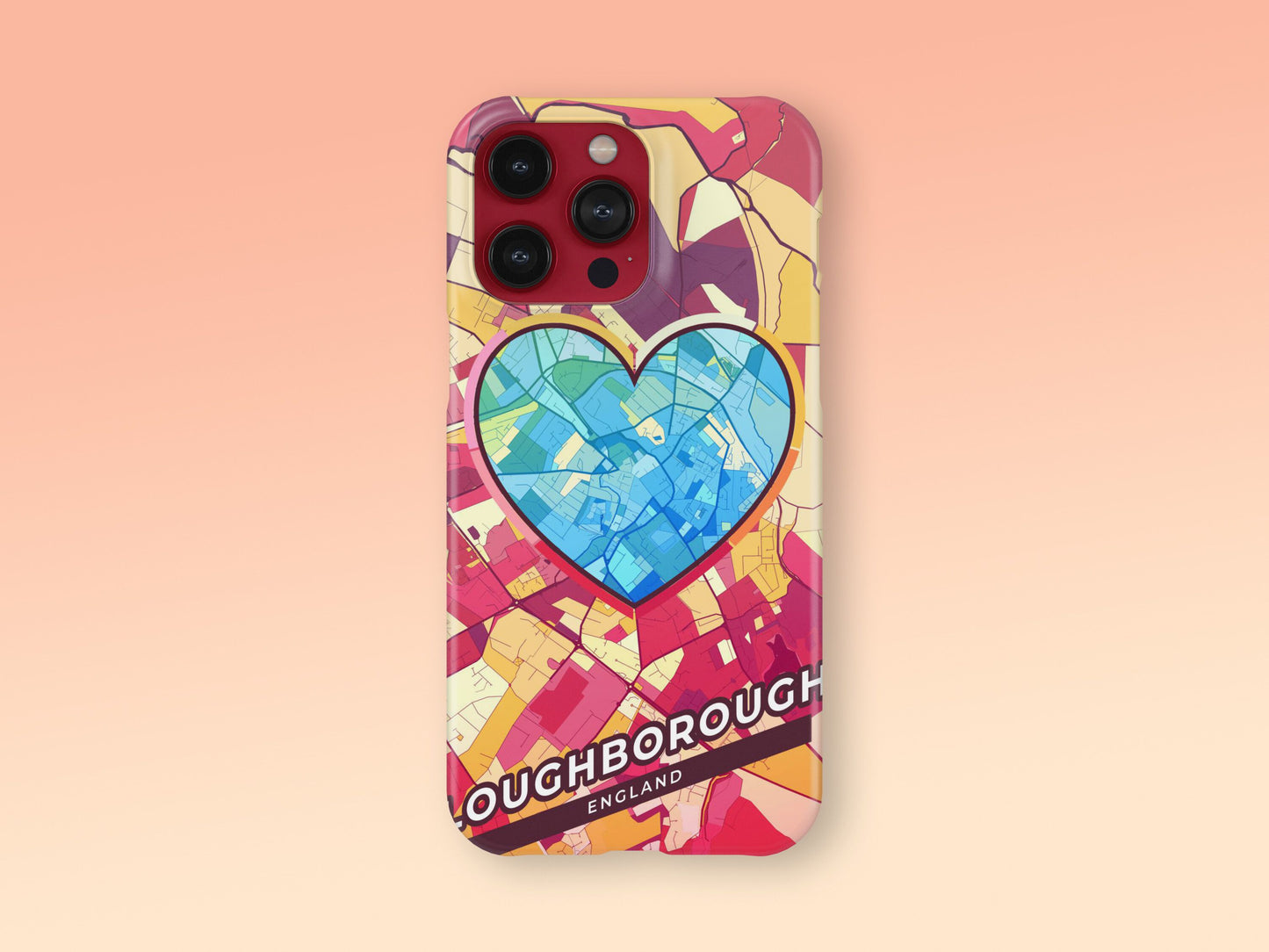 Loughborough England slim phone case with colorful icon. Birthday, wedding or housewarming gift. Couple match cases. 2