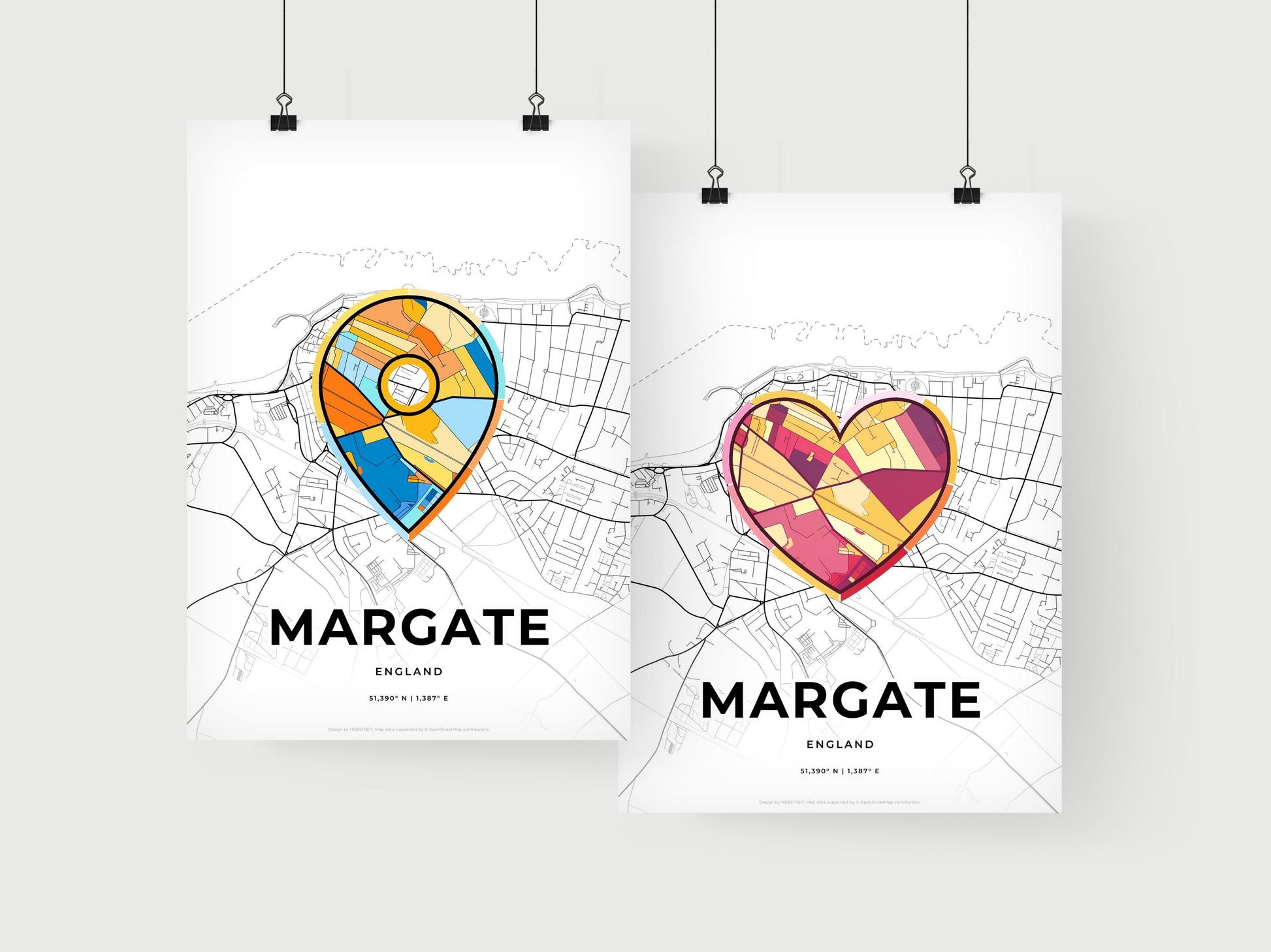 Margate England art print for couples
