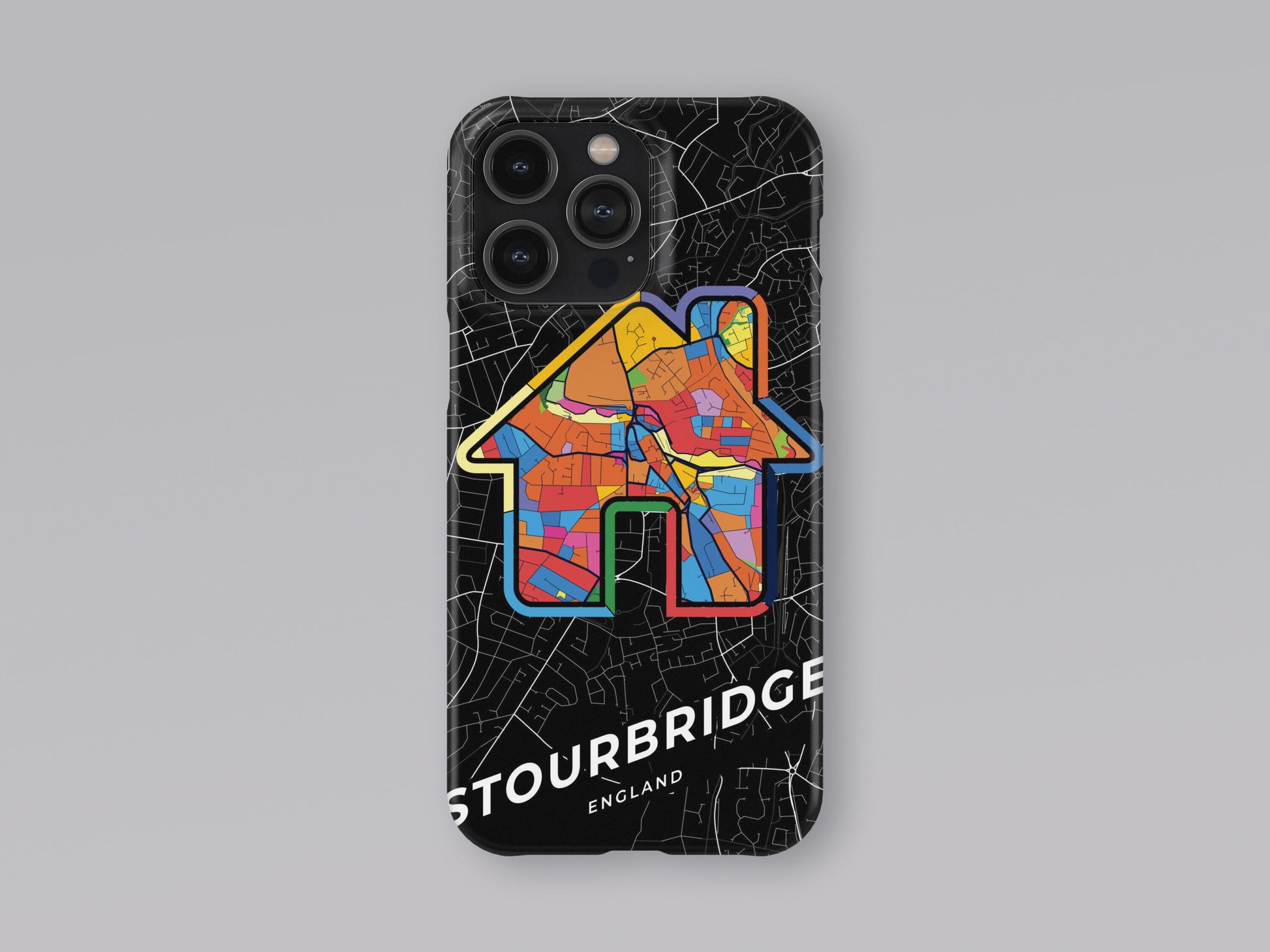 Stourbridge England slim phone case with colorful icon 3