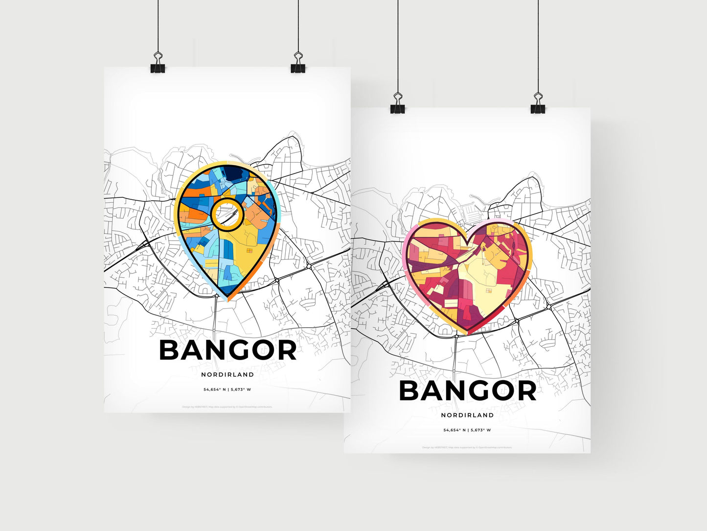 Bangor Northern Ireland art print for couples