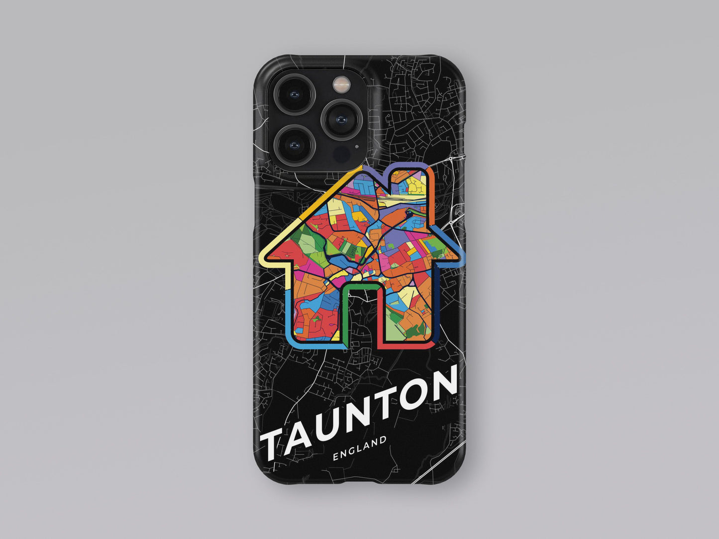 Taunton England slim phone case with colorful icon 3