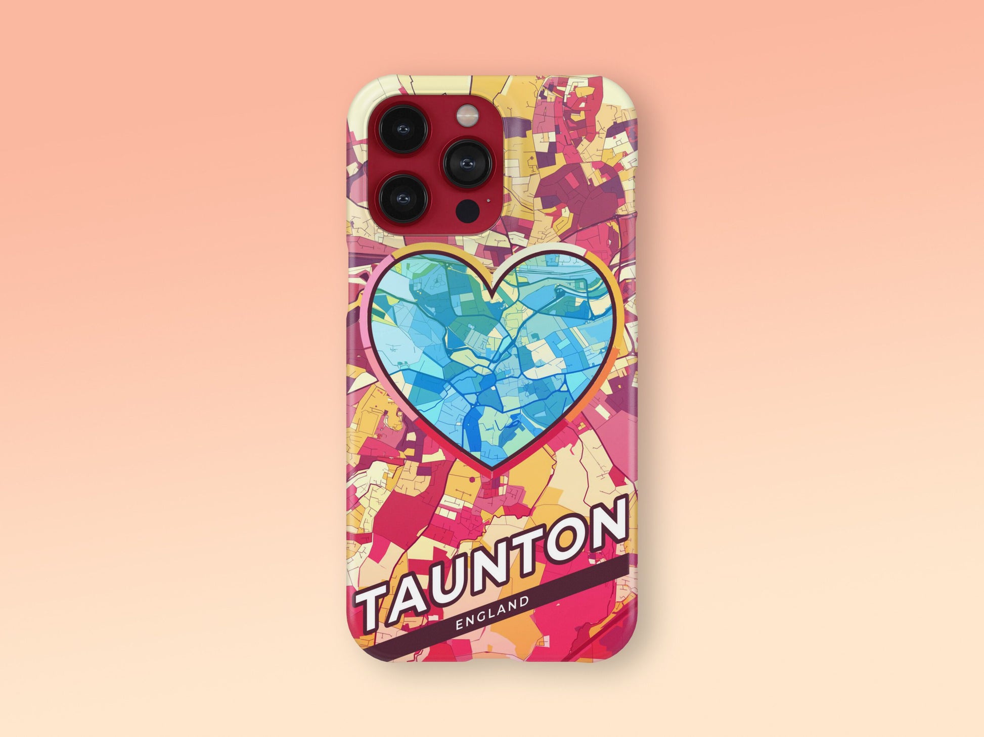 Taunton England slim phone case with colorful icon 2