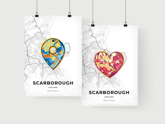 Scarborough England art print for couples