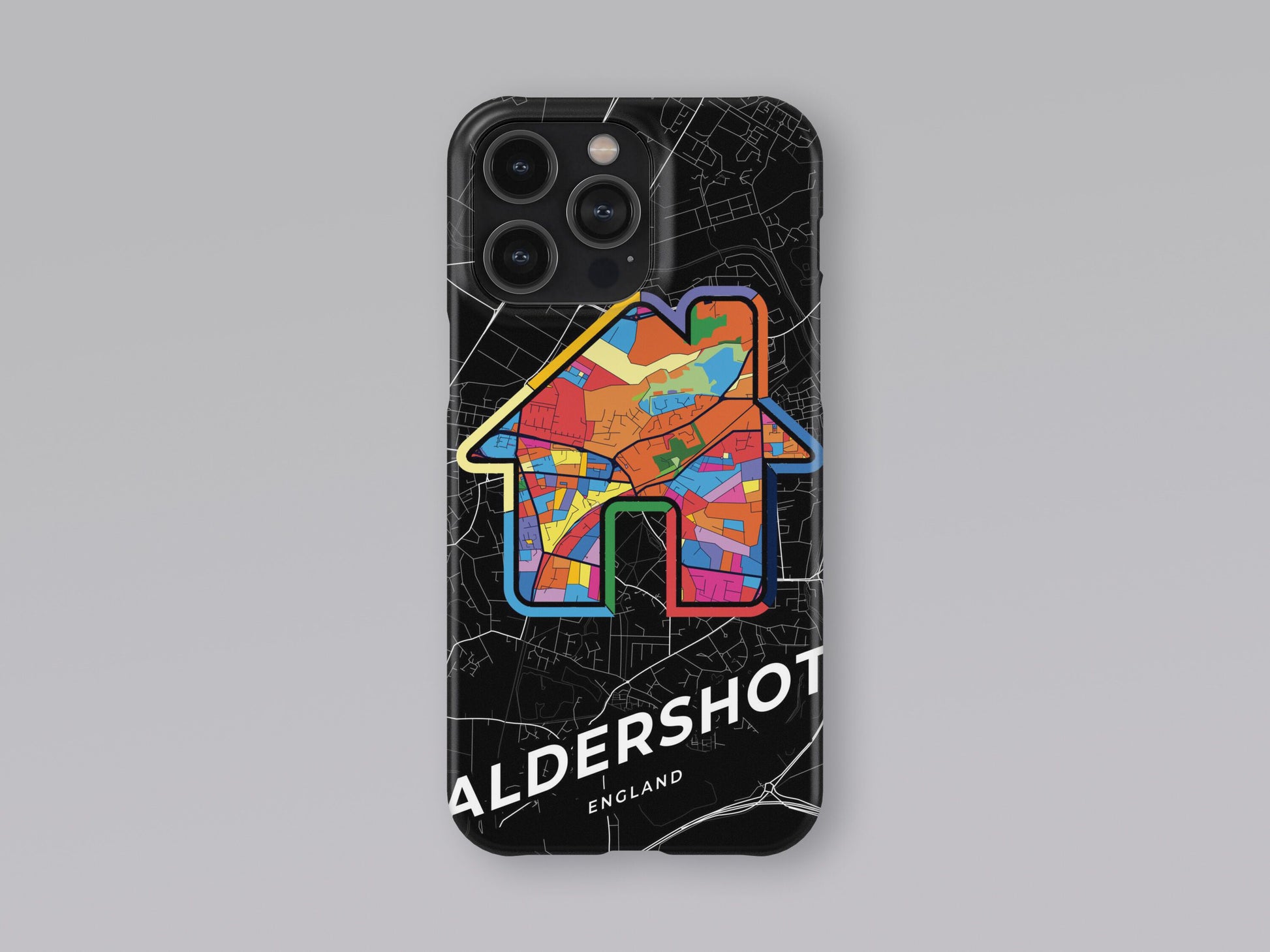 Aldershot England slim phone case with colorful icon. Birthday, wedding or housewarming gift. Couple match cases. 3