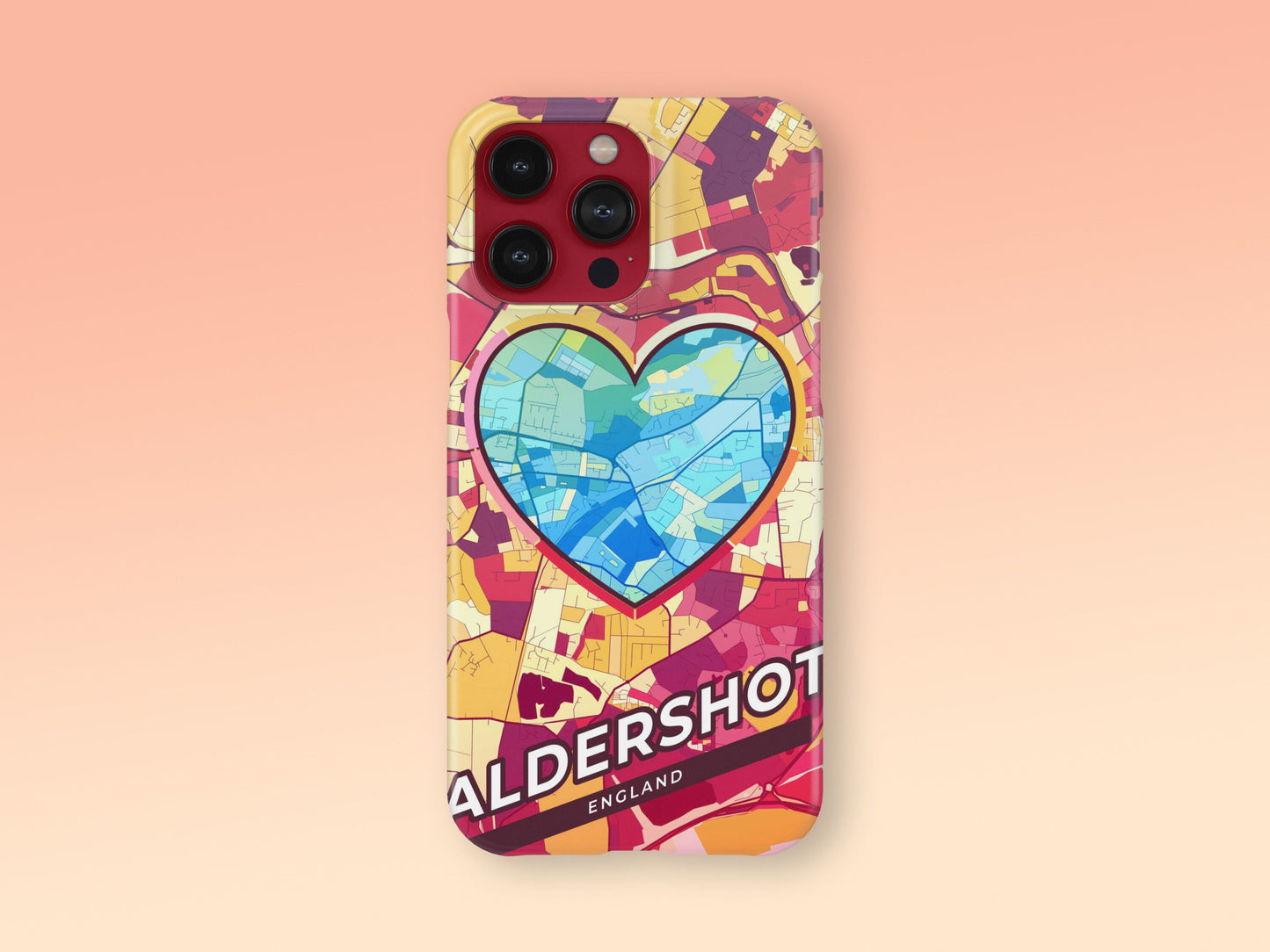 Aldershot England slim phone case with colorful icon. Birthday, wedding or housewarming gift. Couple match cases. 2