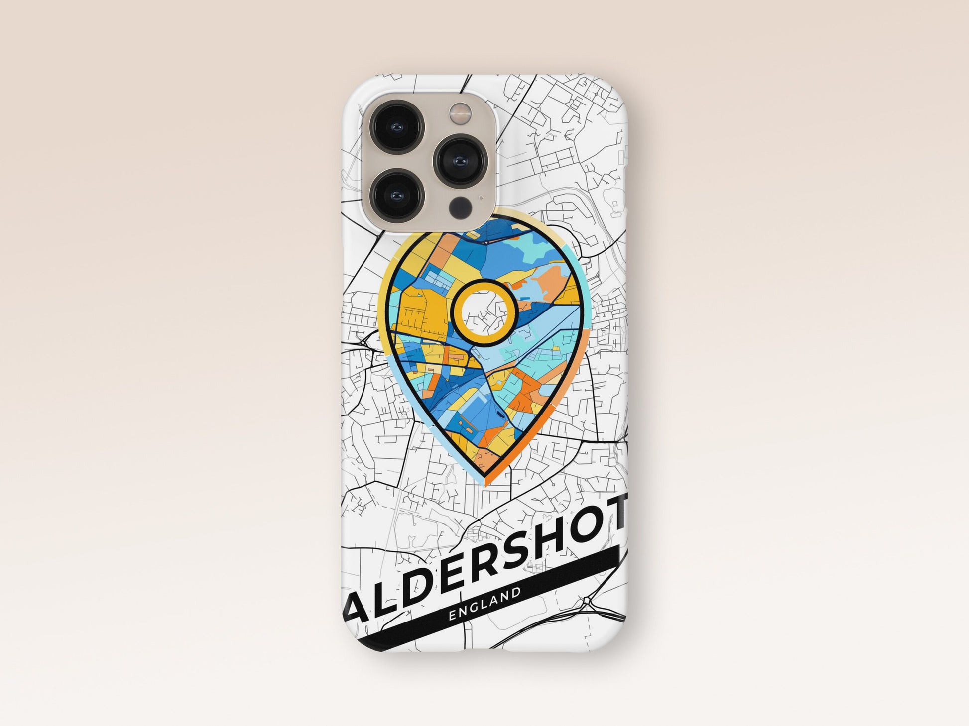 Aldershot England slim phone case with colorful icon. Birthday, wedding or housewarming gift. Couple match cases. 1