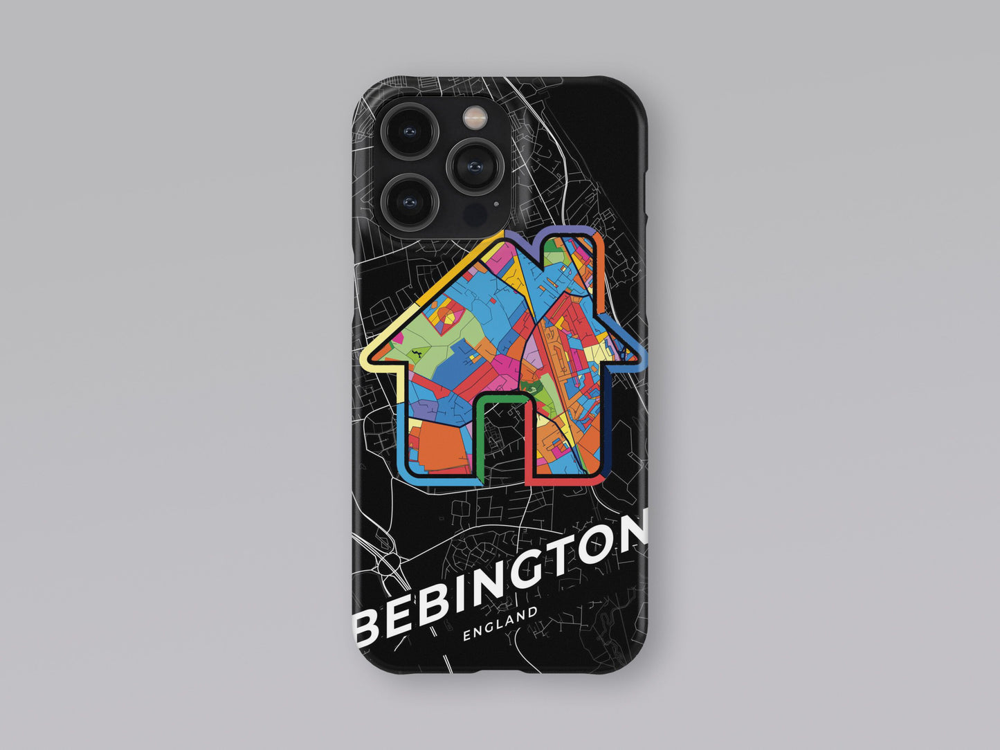 Bebington England slim phone case with colorful icon. Birthday, wedding or housewarming gift. Couple match cases. 3