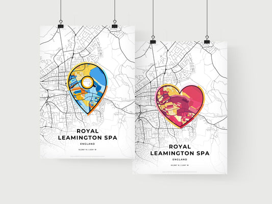 Royal Leamington Spa England art print for couples